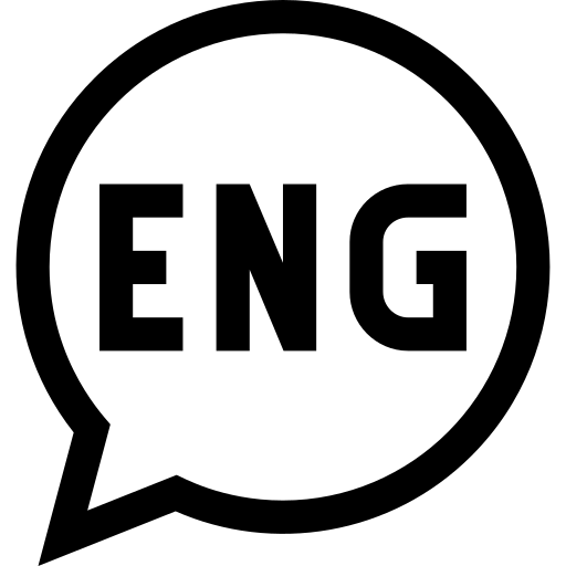 ikona dymka z napisem ENG